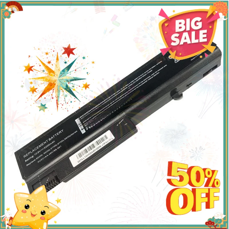 SWZY 10.8V 5200mAh New Laptop Battery for Hp Compaq 6530b 6535b 6735b HSTNN-IB68 IB69 C68C EliteBook 8440P 8440W 6930p 6450B 6 C