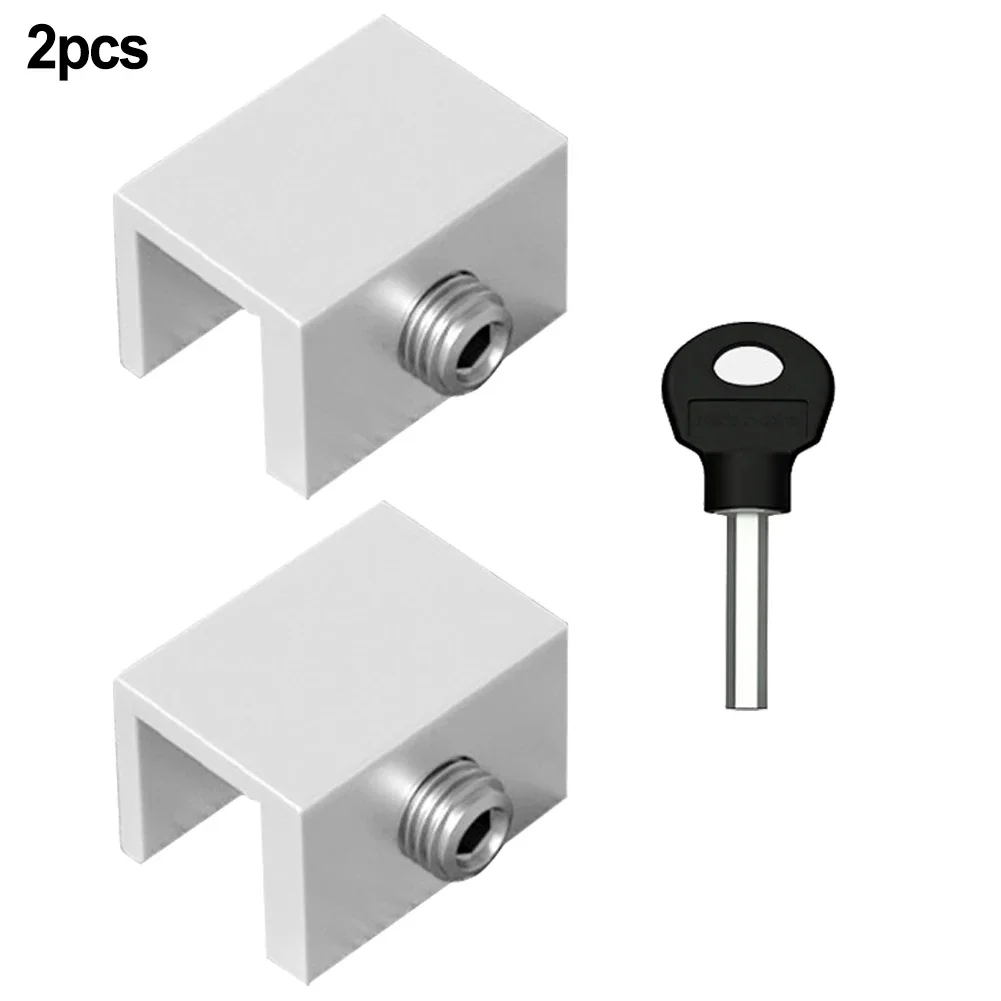 2pc Adjustable Window Lock Stopper Safety Locks For Kids And Pets Anti-theft Door Lock Non Punch Sliding Window Lock Hardware