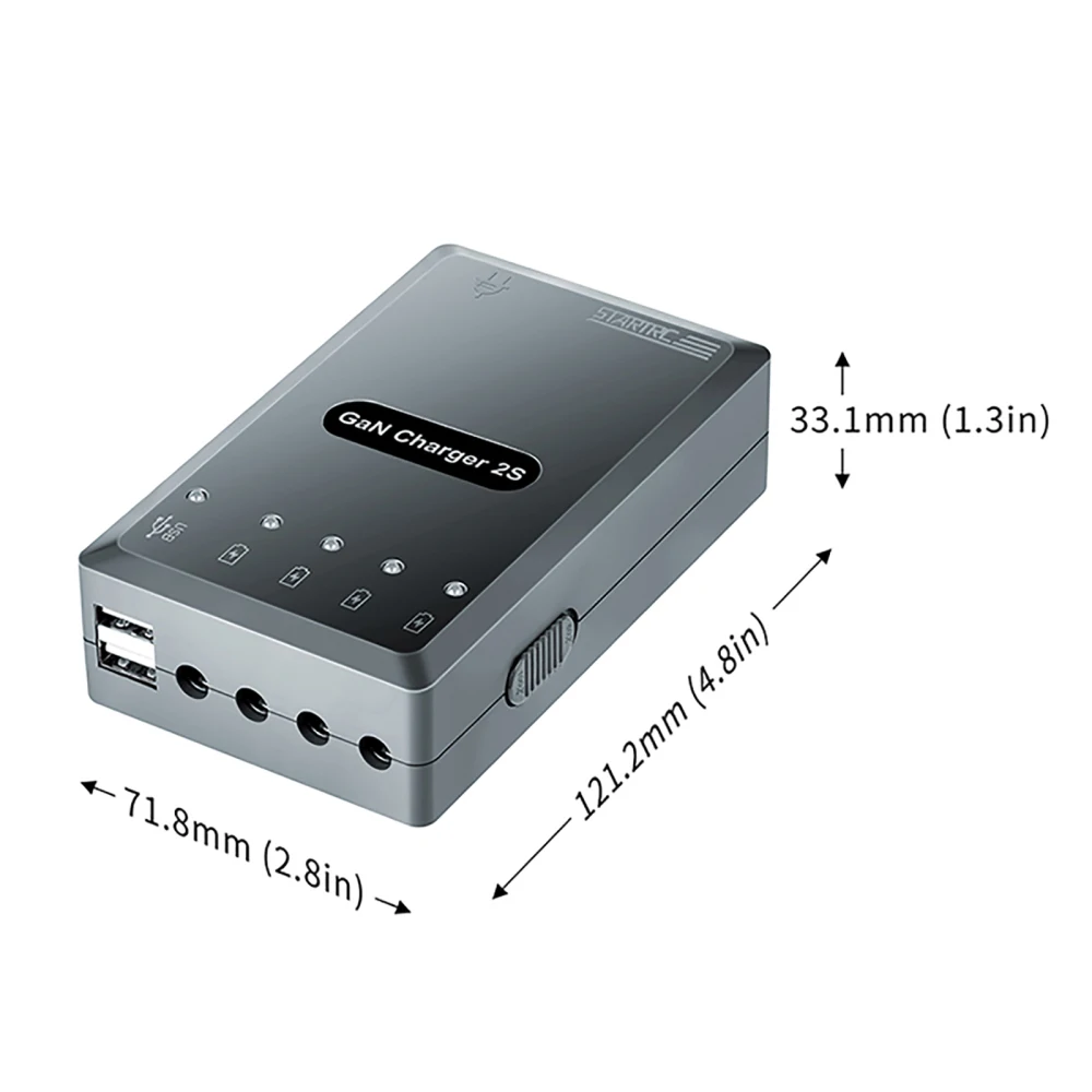 STARTRC 4in1 Smart Battery Charger US/ EU Plug GaN 120W Constant Voltage Cell Manager for DJI AIR 2S/AIR 2 Accessories