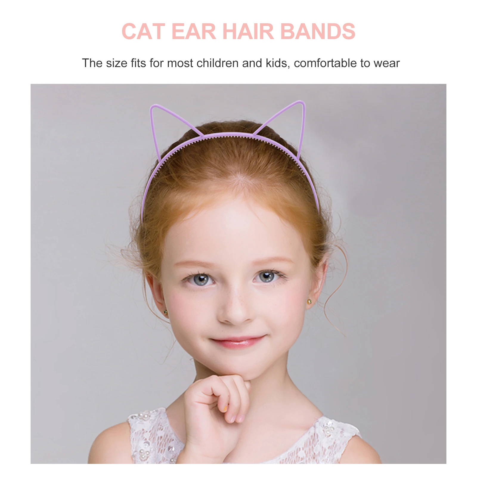 

10pcs Cat Ear Headband Plastic Hair Band For Girls Women Elastic Makeup Party Headwear Cat Bow Headband Ear Hair Hoop