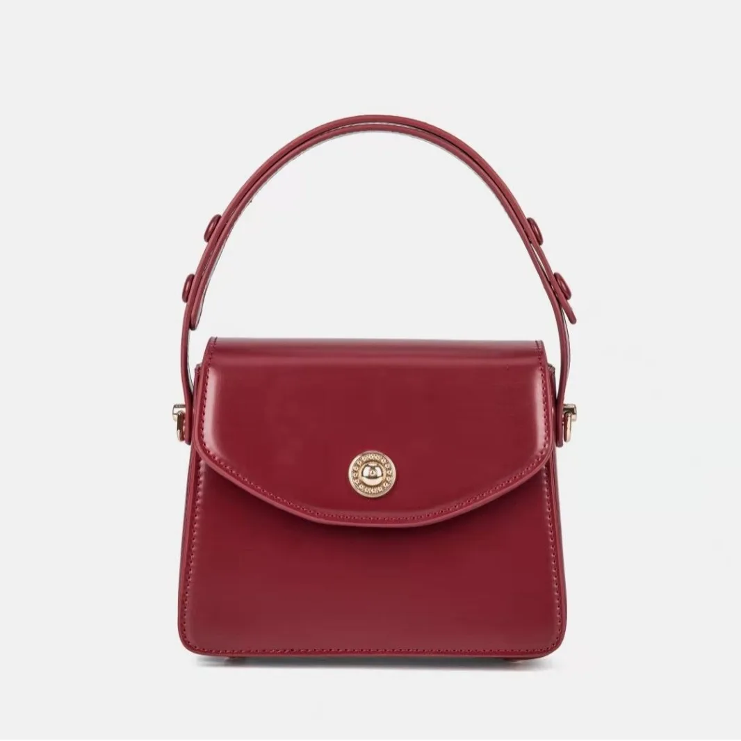 

2025 new spring red bridal bag wedding hand wedding bag Crossbody women's bag French shoulder underarm bag