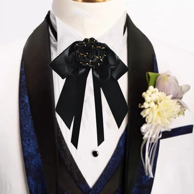 

Men's BowTie Original Handmade Accessories Fashion British Korean Business Banquet Host Wedding Formal Suit Shirt Collar Flowers