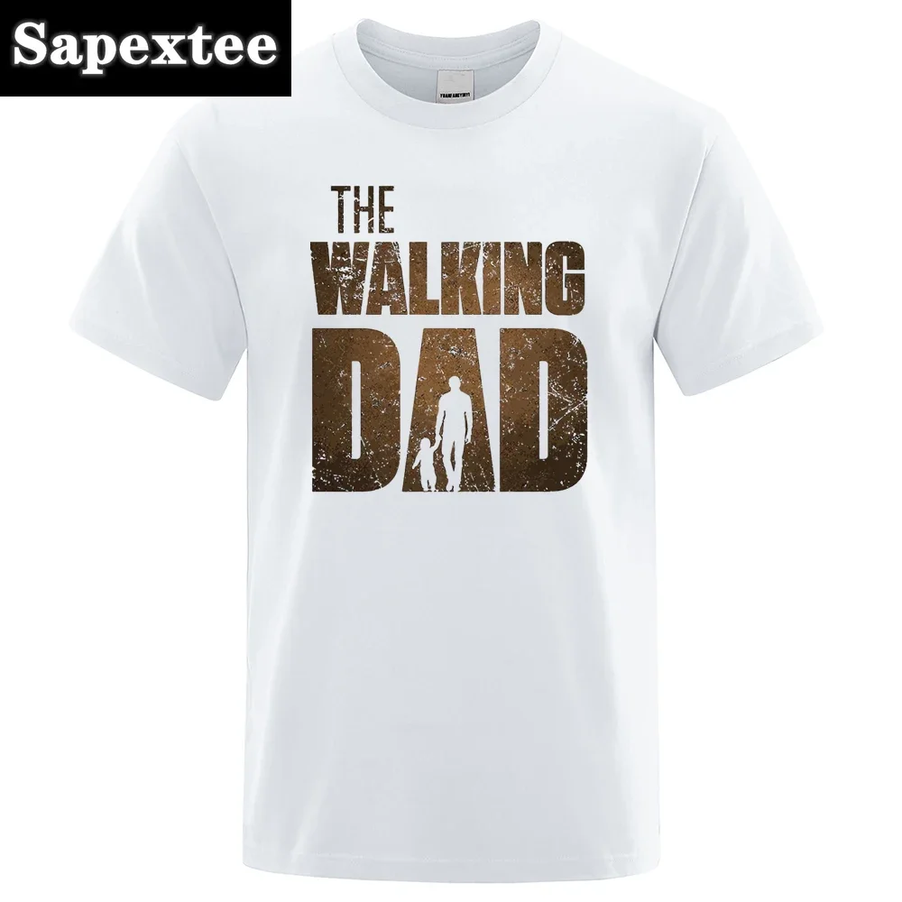

The Walking Dad Funny Street Printed T-Shirts Men Fashion Summer Tshirt Loose Oversized Cotton Short Sleeves Casual Hip Hop Tees