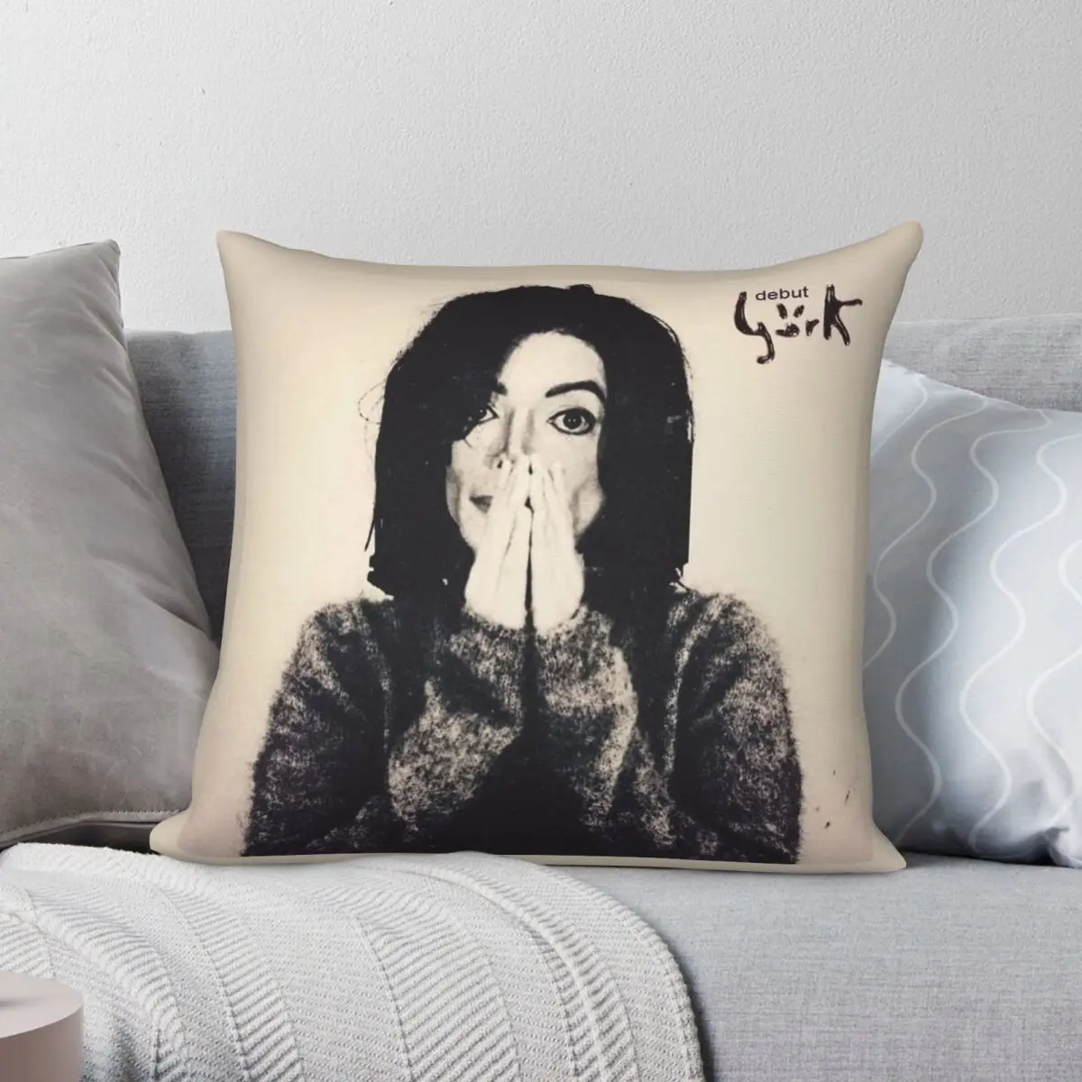 Bjork Debut Michael Jackson Square Pillowcase Polyester Linen Velvet Printed Zip Decor Room Cushion Case Wholesale 45x45