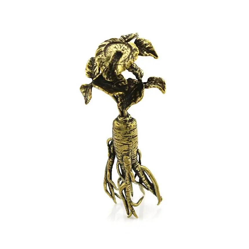 

Ginseng Statue Pure Copper Home and Office Art Decoration