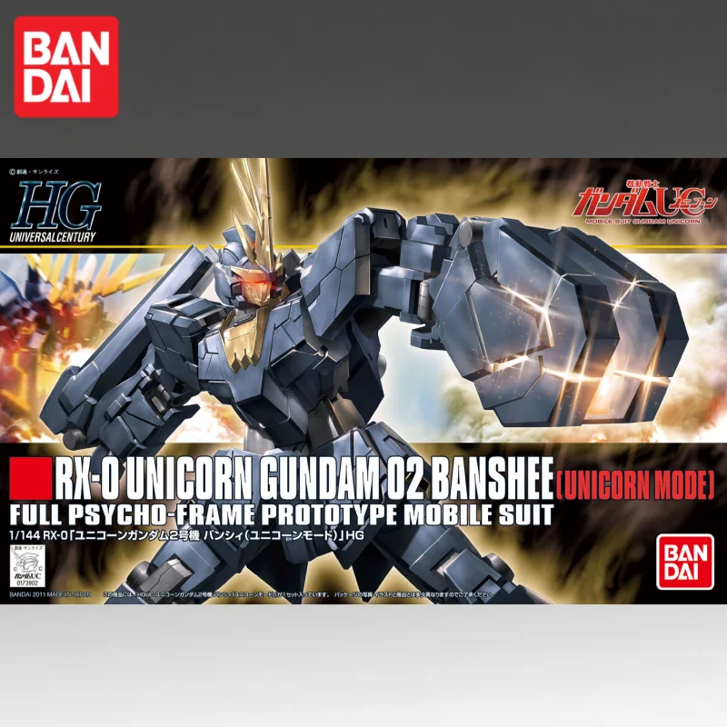 

В наличии: Оригинальная модель Bandai HGUC 1/144 Gundam Banshee, новая, в коробке, фигурка аниме-персонажа, игрушка-модель для сборки.
