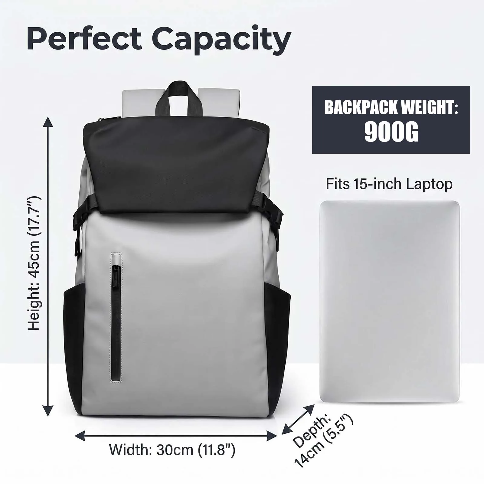 Stylish Casual Backpack | Lightweight Large Capacity Travel Bag | Perfect for College Students, Commuting Laptop & Outdoor Trips
