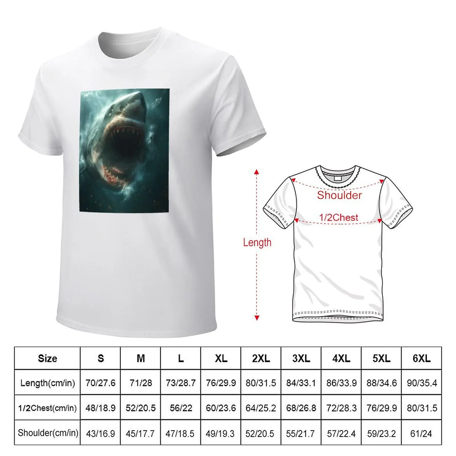 Digital Art Movie Poster - Cinematic Illustration Print T-Shirt vintage funnys tops shirts graphic tees men workout shirt