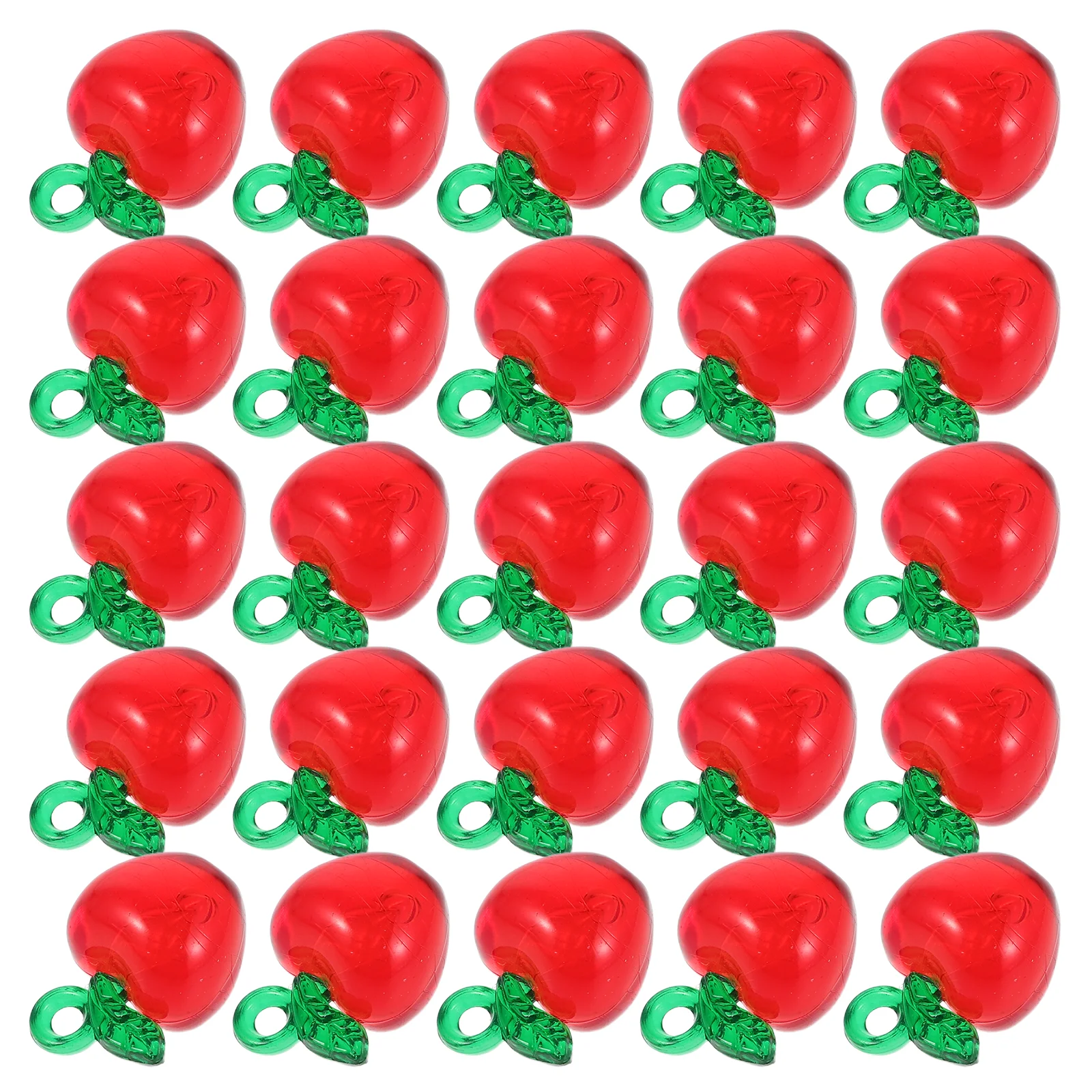 

50Pcs Apple Beads for Crafting Acrylic Fruit Charms DIY Jewelry Making Earrings Bracelets Necklaces Keychains Lightweight