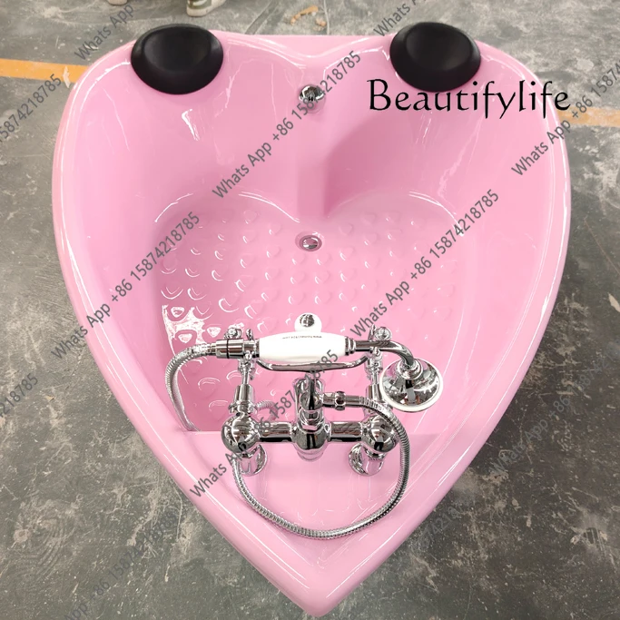 J Pink Love Type Embedded With Non-slip Hotel Home Double Acrylic Color Terrace Bathtub