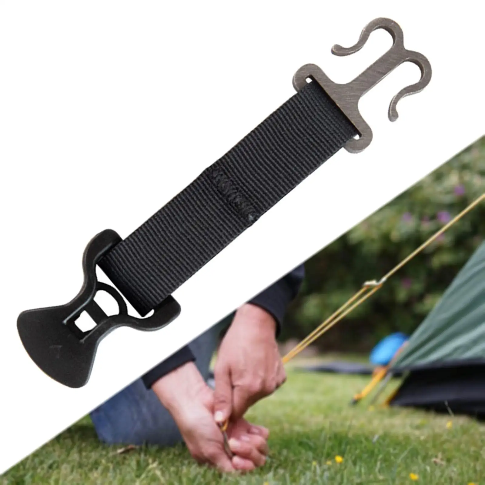 Camping Tent Buckle Rope Tensioner Outdoor Climbing Travel Tents Accessories Nylon Webbing Awning Hooks Tent Double Door Pull up