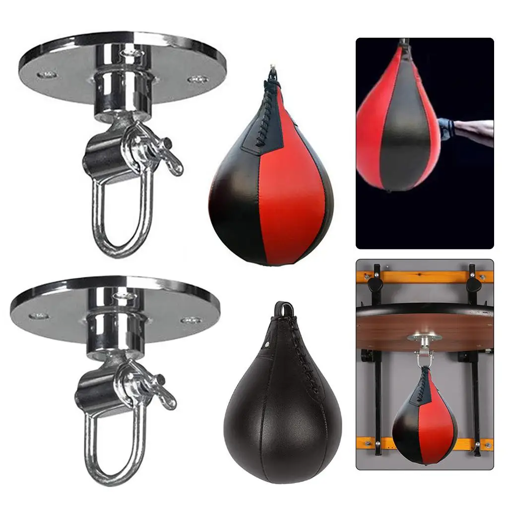 Boxe Training Speedbag, Heavy Duty PU Leather Hanging girevole Punch Ball Speedball per boxe MMA Muay Thai Fitness Workout