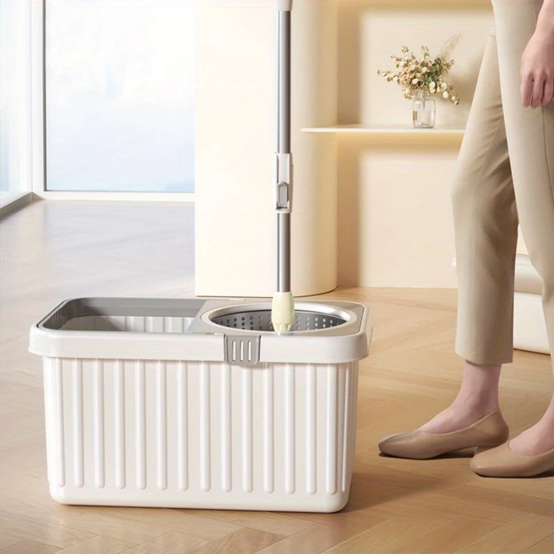 A set of hand-washing-free household rotating automatic dehydration and drying mops