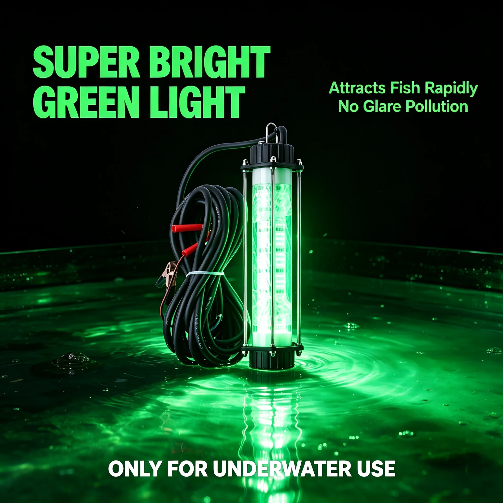 Premium Underwater LED Fishing Light 120W 180W Submersible Fish Attracting Lamp Deep Water Night Fishing Bait Light 12V