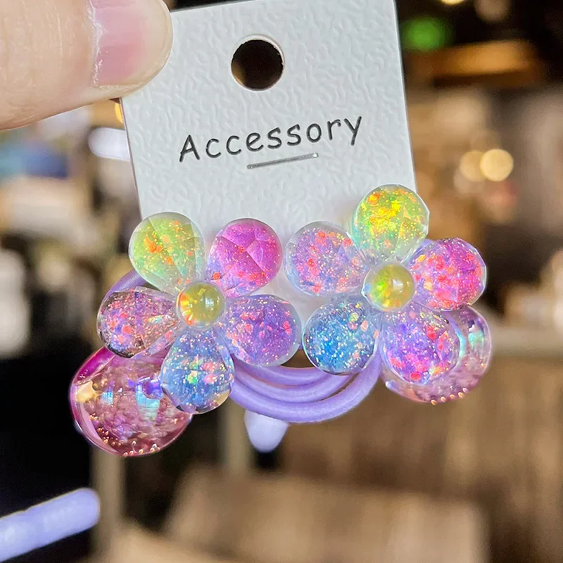 2 uds nueva corona colorida encantadora oso niñas bandas elásticas para el cabello accesorios para el cabello lazos para el cabello para niños sombreros para bebés