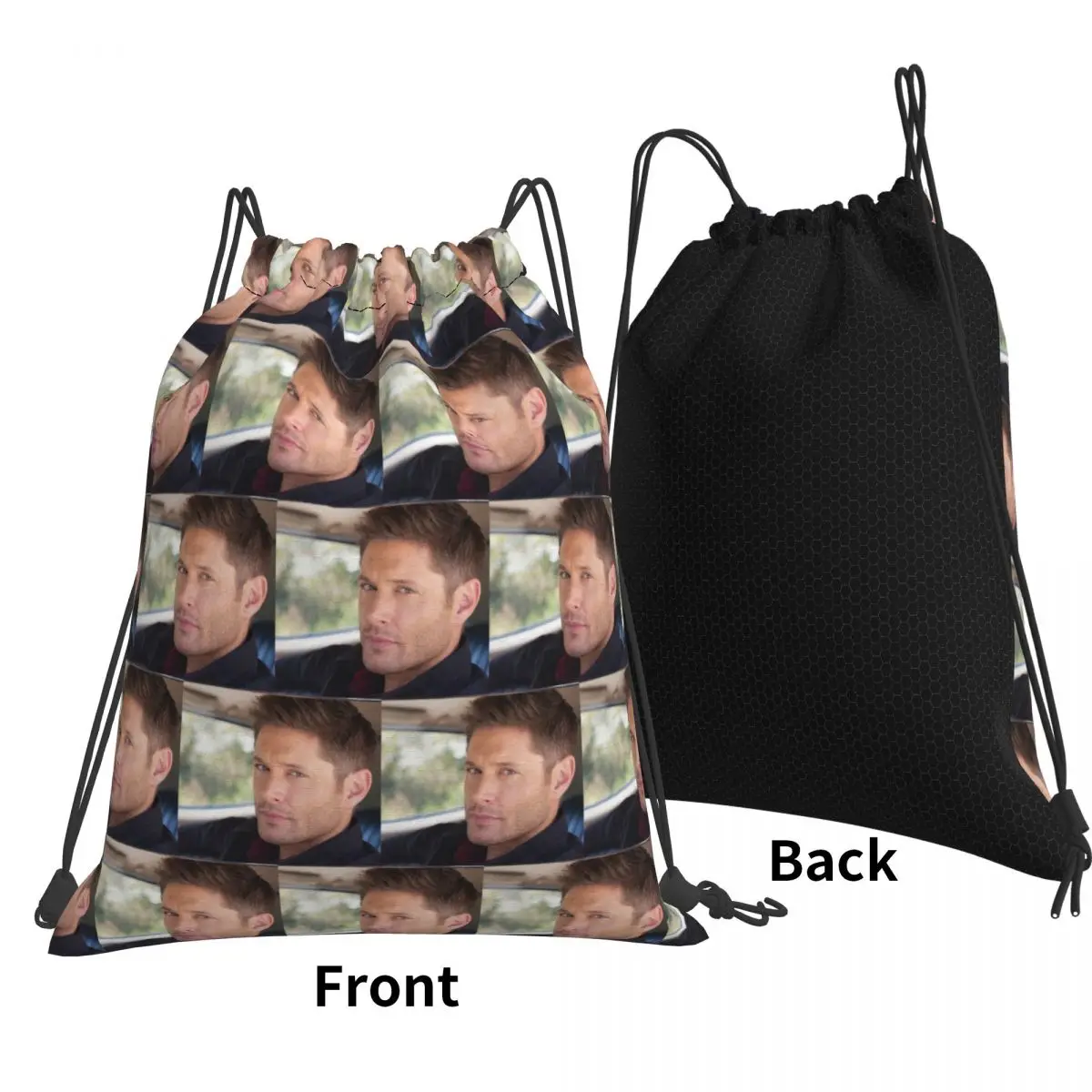 Supernatural Dean Winchester Jensen Ackles Backpacks Multi-function Drawstring Bags Sports Bag Book Bags for Man Woman Students