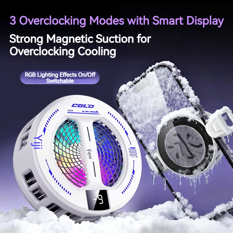 K36 Semiconductor Magnetic Phone Cooler Fast Heat Dissipator Universal for Gaming iPhone 16 15 14 13 12 Pro Max Samsung S25 iPad