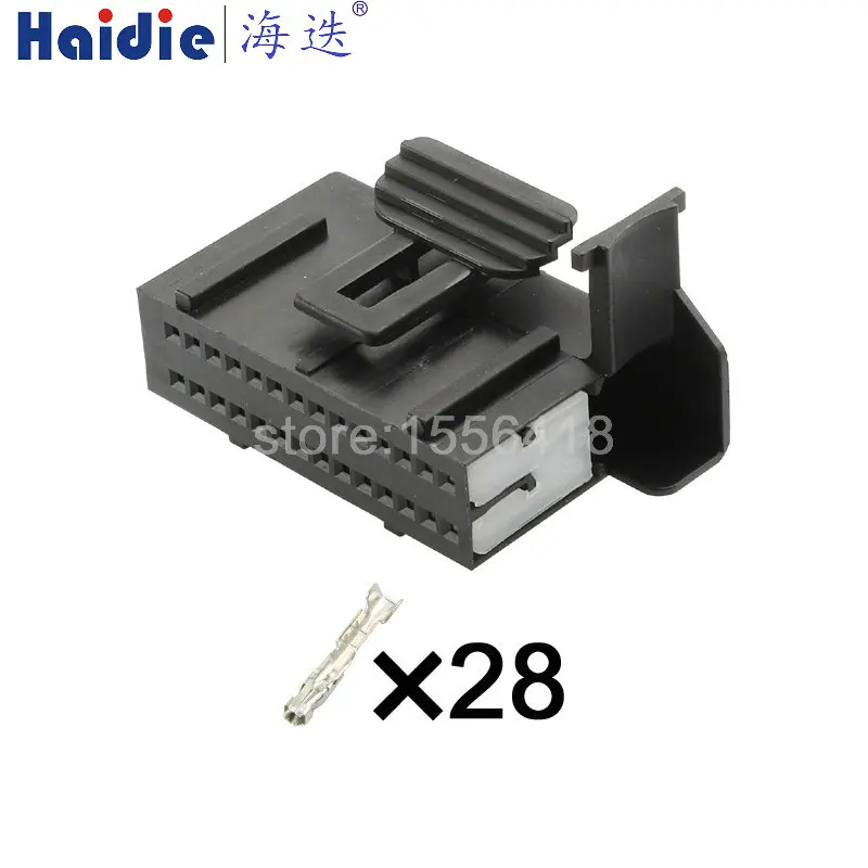 1-50 sets 28pin Auto electric cable plug automotive wiring harness unsealed connector HD281-0.6-21