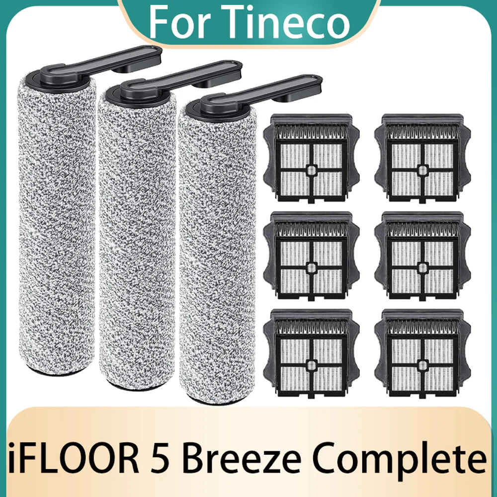 Roller Fit For Tineco iFloor 5 Breeze Complete Wet Dry Vacuum Cleaner Accessories Replacements Spare Parts Roller Brush Filter