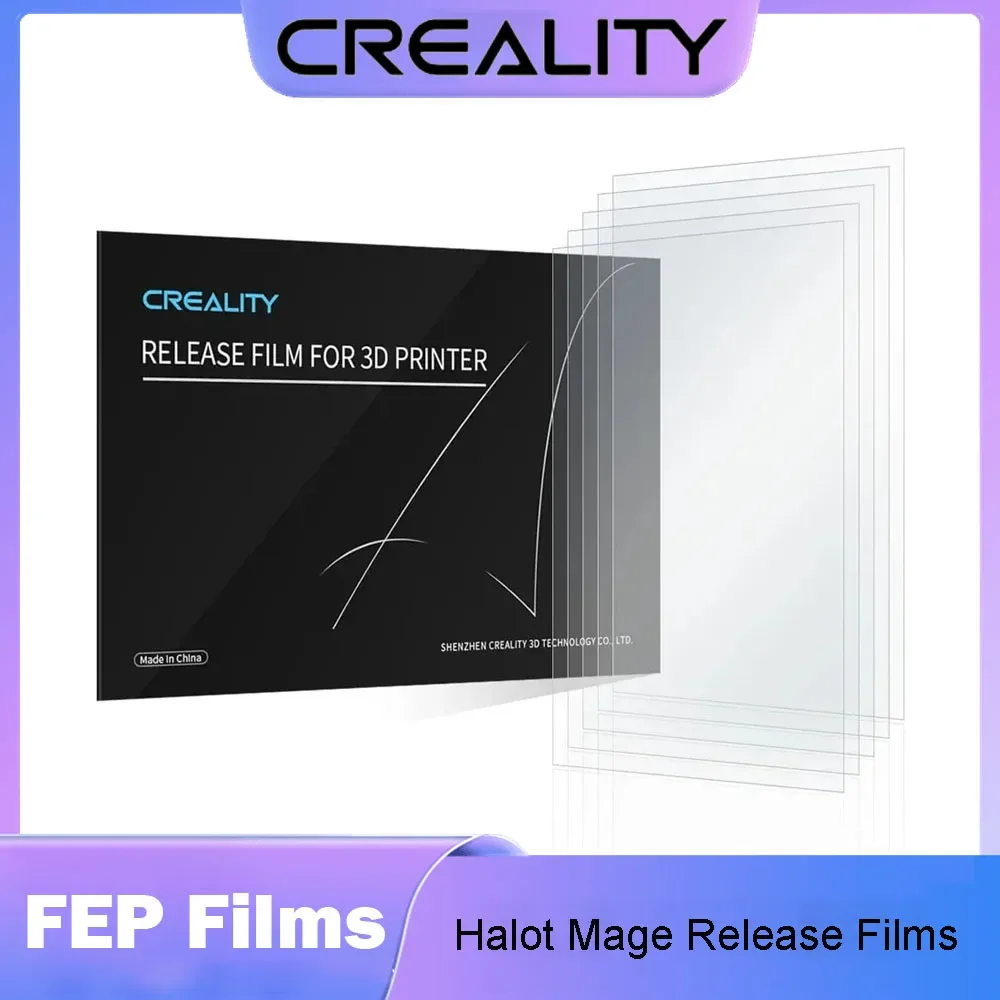 Creality 5PCS FEP Film Halot Mage Release Films for HALOT MAGE/HALOT MAGE Pro Other 10Inch LCD SLA DLP 3D Printer 286x198x0.15mm