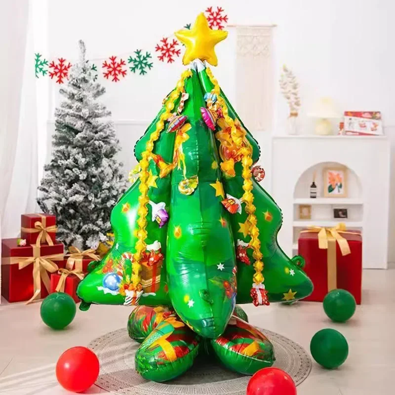105 x 145 cm große Weihnachtsbaum-Luftballons, Folien-Weihnachtsdekoration, Ballon, Weihnachten, frohe Weihnachten, 2025, Dekor