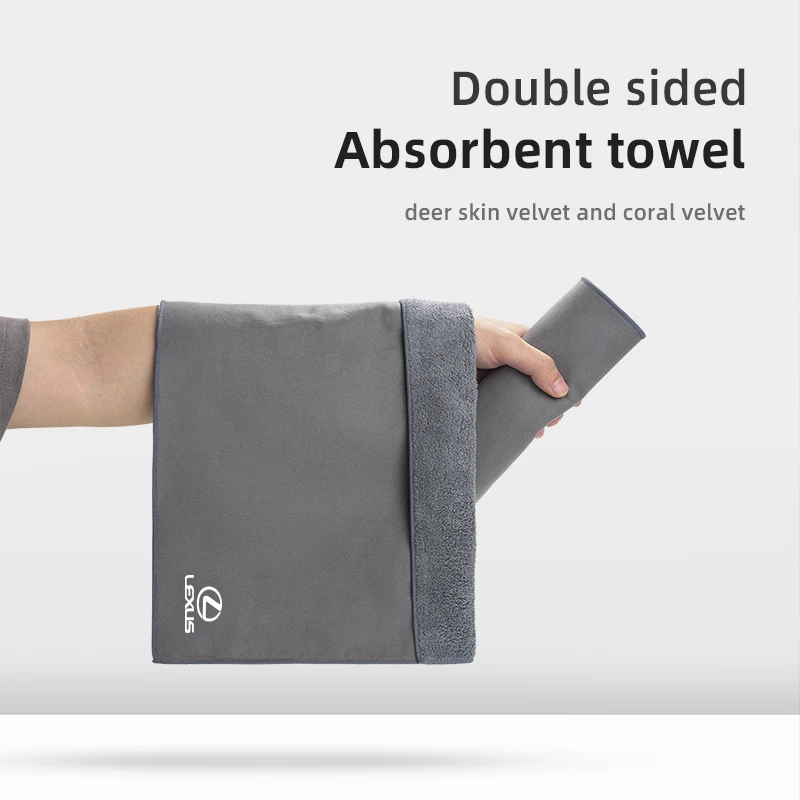 منشفة سيارة من الألياف الدقيقة فائقة الامتصاص للعناية بتنظيف السيارة من القماش لكزس F SPORT LBX NX RX 350h 450h المكونات في الهجين ES UX 300e GS