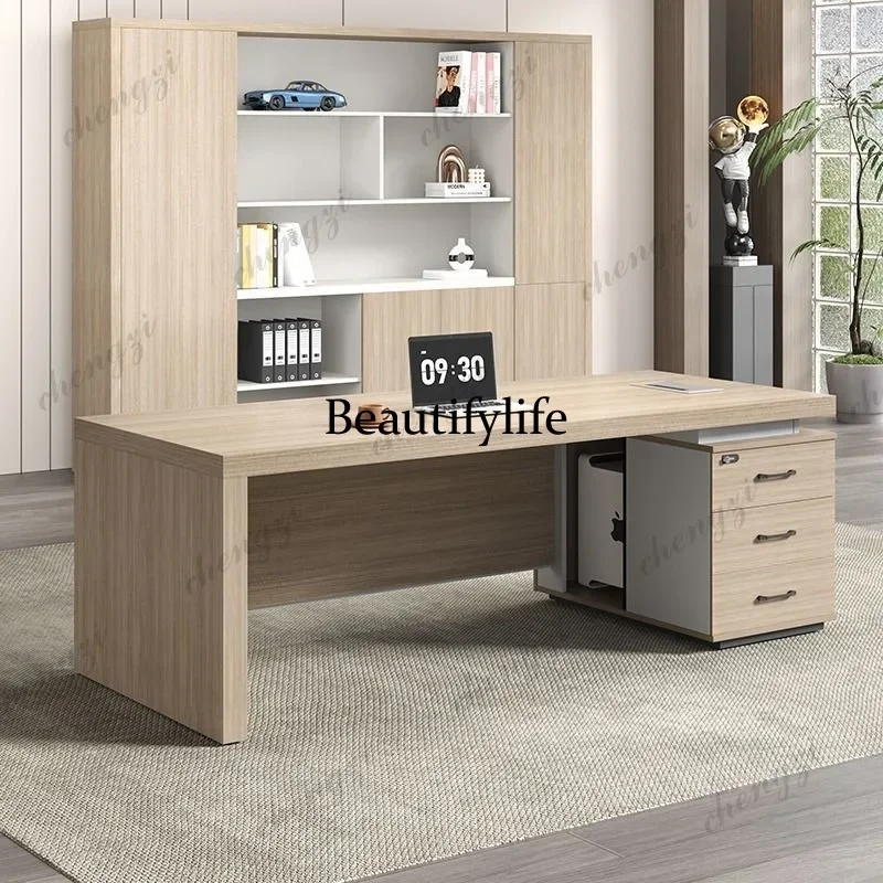 K153  Boss desk minimalist modern single office financial desk supervisor   manager  and chair large office desk