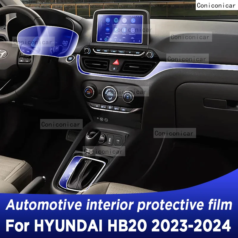 

Защитная пленка из ТПУ для приборной панели и навигации HYUNDAI HB20 2023-2024, антицарапийная наклейка для интерьера автомобиля