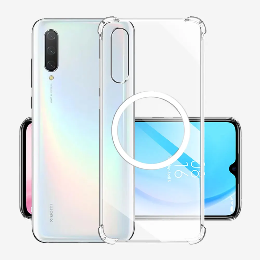 For Xiaomi Mi 9 Lite 9 SE A3 Lite Case Magnetic Ring Sticker Soft Silicone Phone Case Xiaomi 9T Pro CC9E Shockproof Clear Cover