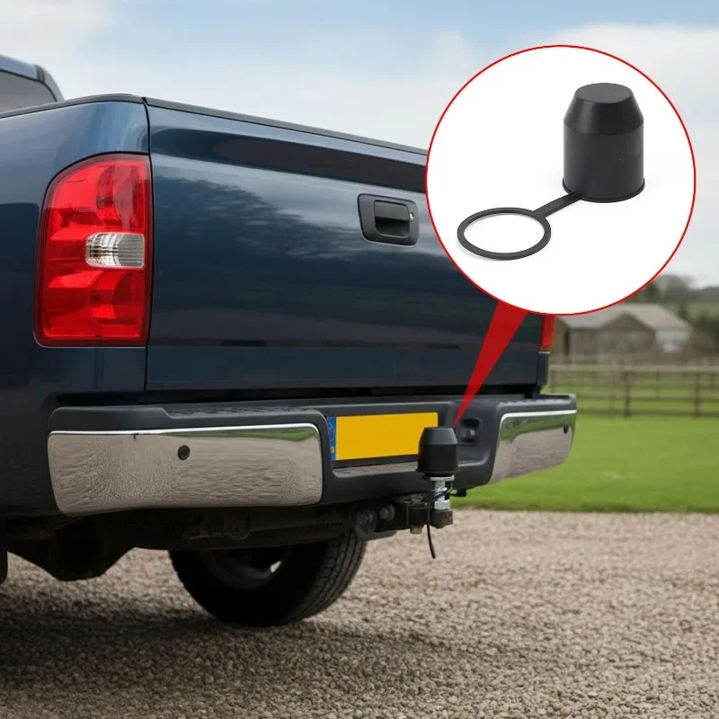 2pcs Trailer Hitch Ball Cover, Universal Tow Bar Ball Protection Cap, Car Trailer Replacement Accessory
