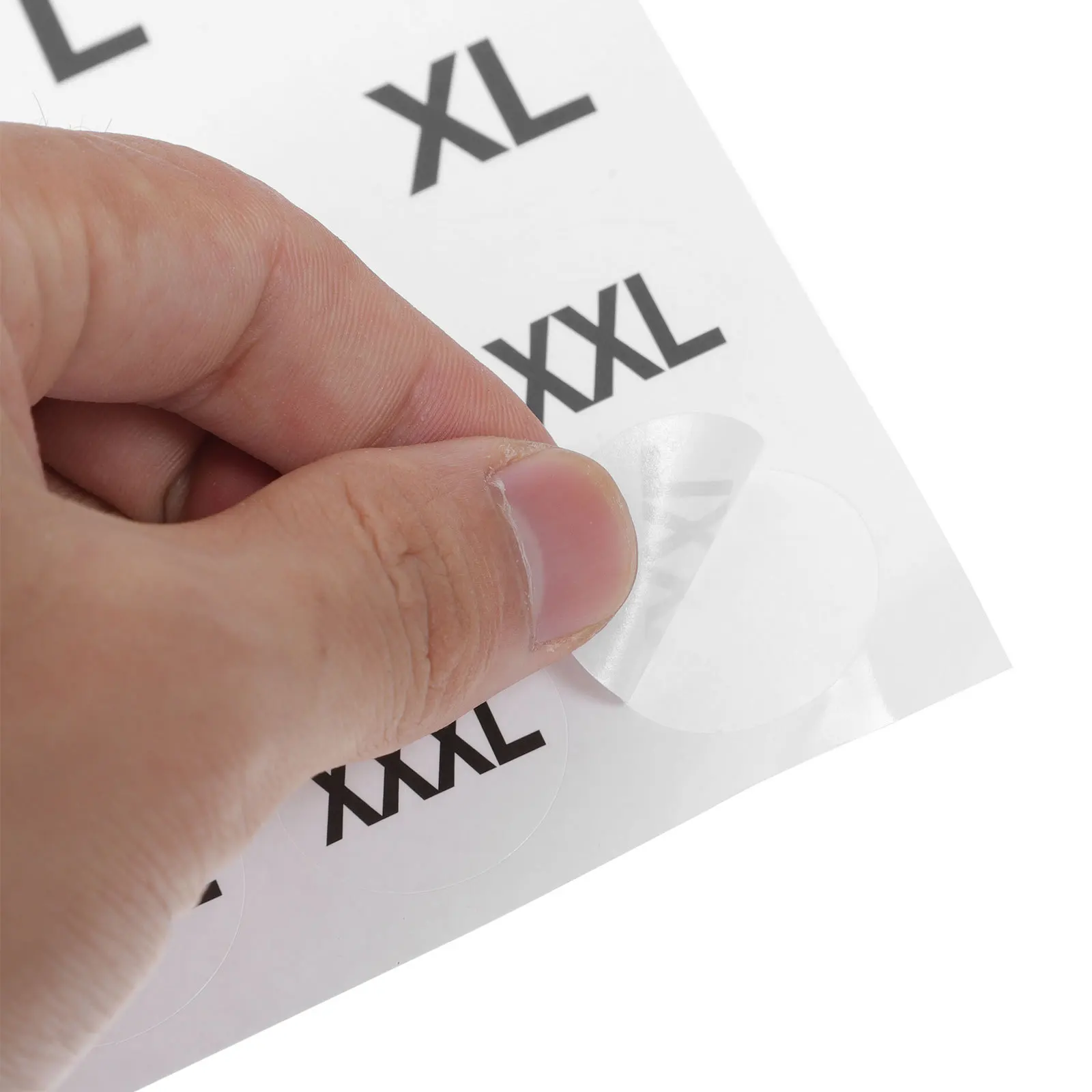 350Pcs Size Label Stickers Black Round Self Adhesive Apparel Clothing Stickers for Retail T Shirts Store Use Size Labels