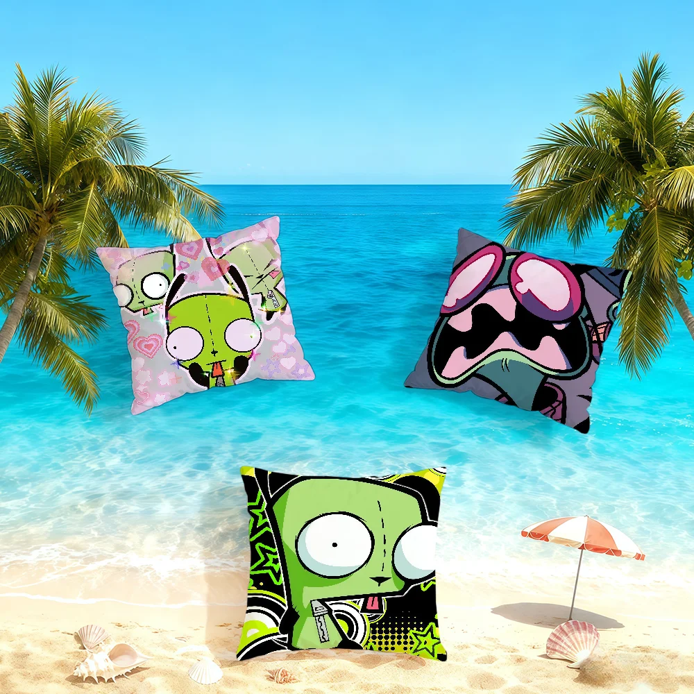 Cartoon I-Invader Zim cushion cover Home Office Convenient Nordic Simplicity Hit With Zipper Cushion Cover