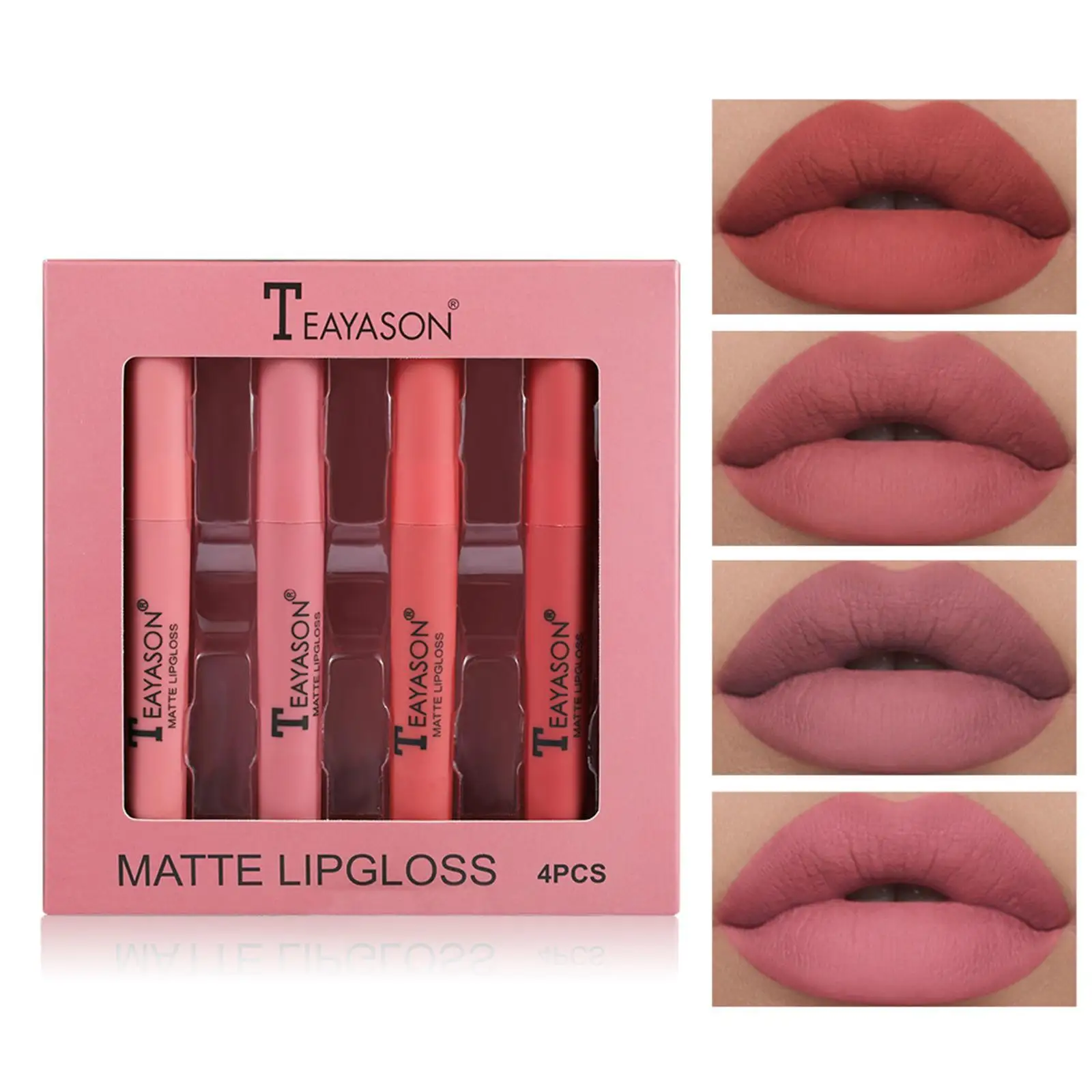 Set di rossetti liquidi Matte Waterproof Velvet Gloss Liner per labbra nude per trucco professionale da donna