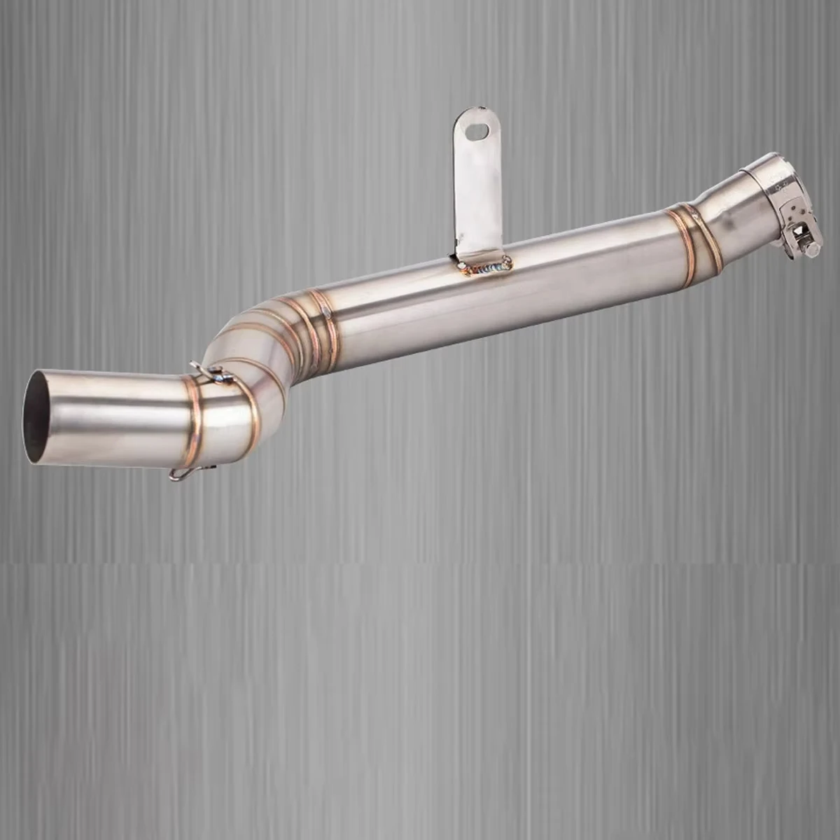 Straight Through Side Outlet Exhaust Mid Link Pipe No Chamber Modified Parts For QJMOTOR Race 600 Sai 600 Motorcycle