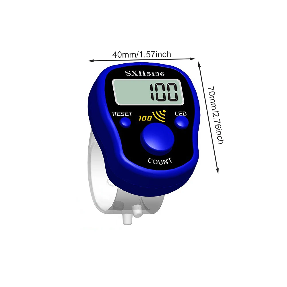 Imagem -04 - Led Eletrônico Golf Finger Clicker Handheld Anel Clique Lap Counter Clicker Evento Contadores Sxh5136