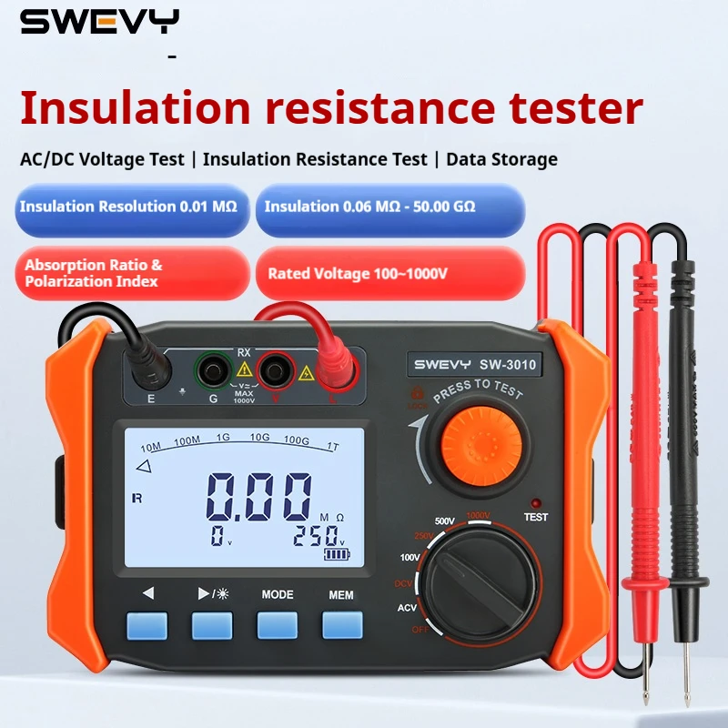 swevy-sw3010-sw3025-high-precision-lcd-counting-megohmmeter-ac-and-dc-measuring-voltmeter-insulation-resistance-test-ohmmeter
