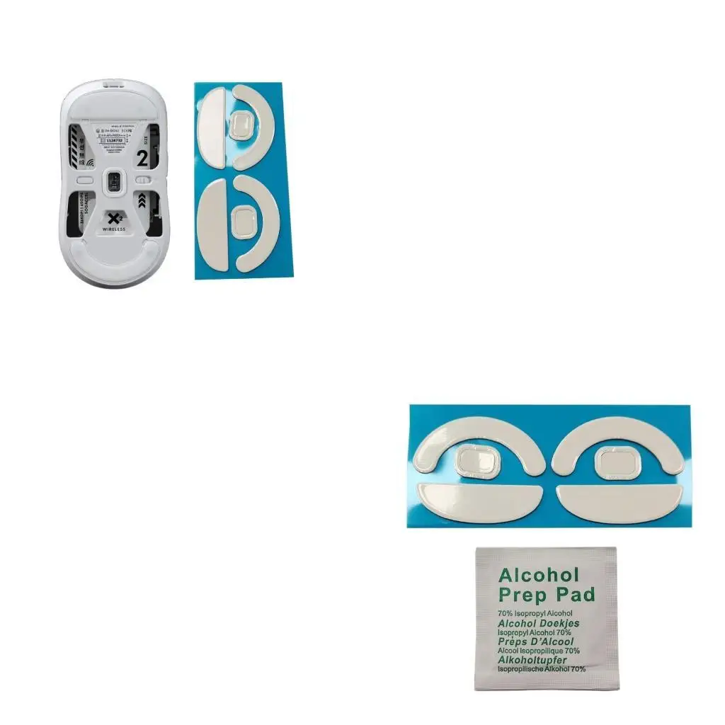 

R53C Mouse Skates Mouse Feet Pad For Pulsar Wireless Mice Glides Curved Edges White 2 Sets