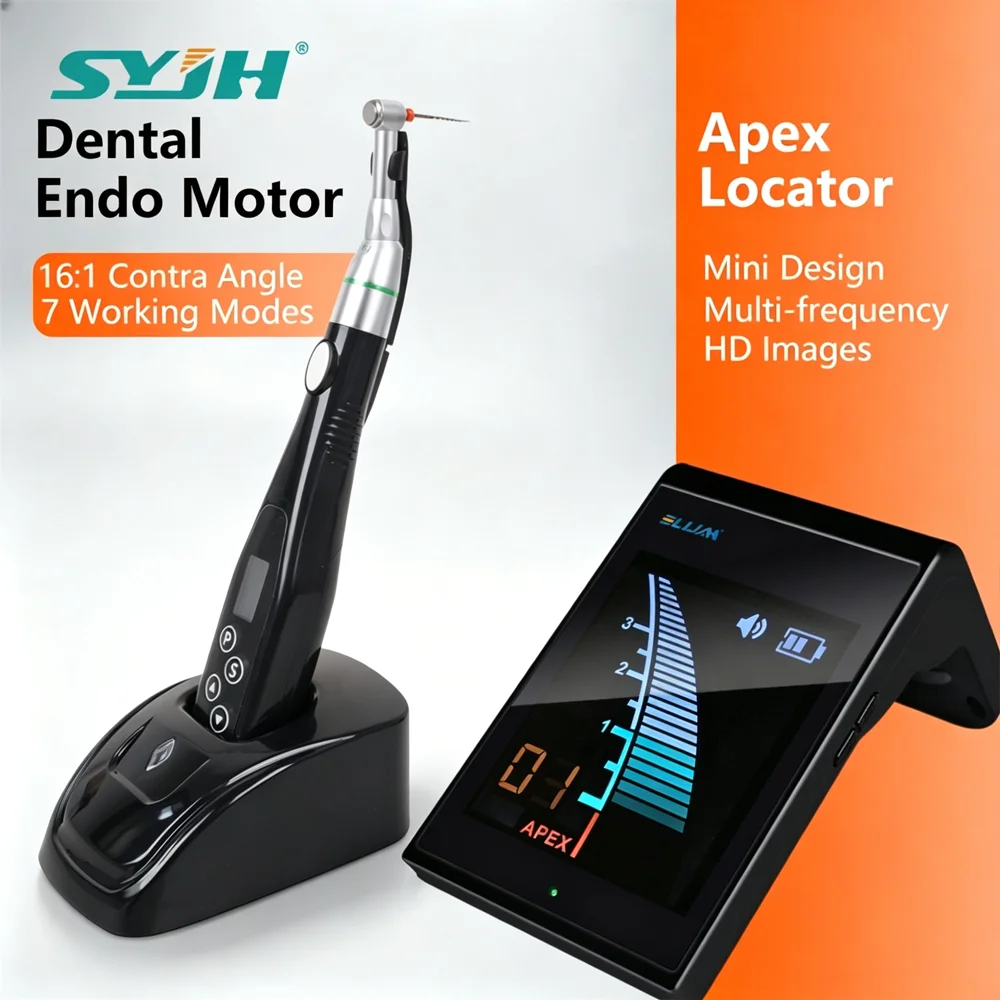 Moteur endodontique sans fil SYJH 16:1 avec localisateur d'apex dentaire mini pour endodontie, mesure du canal radiculaire et parodontologie – Équipement dentaire