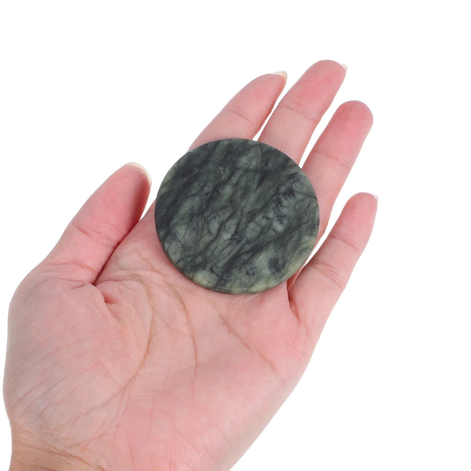 40Pcs Flat Round Skipping Stones Natural River Rocks for Water Skimming Outdoor Play Beach River Pool Family Game Hand Eye