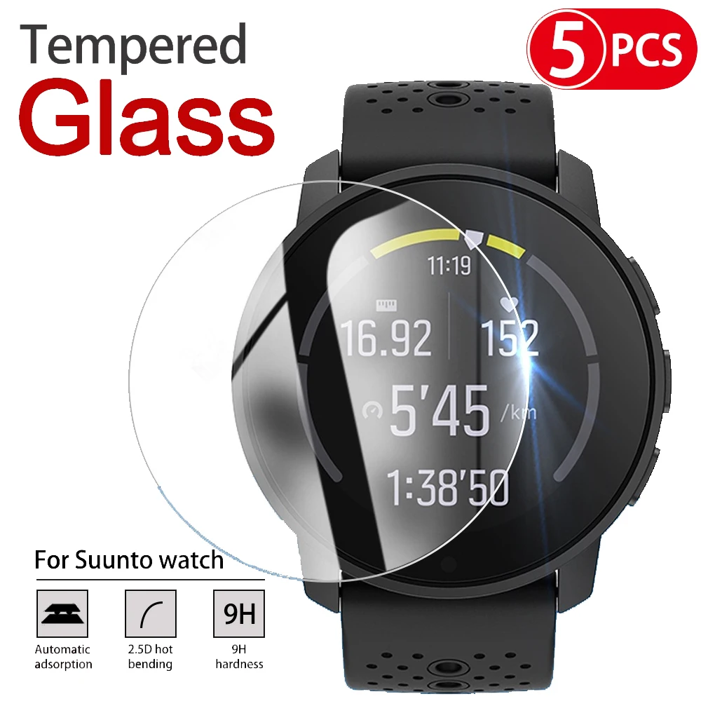 1-5PCS HD Clear Tempered Glass For SUUNTO 9 Peak Pro baro Sm
