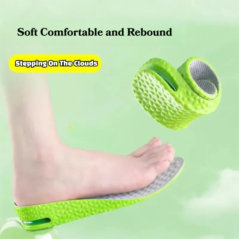 1Pair Air Cushion Height Increase Insoles Breathable Sweat and Anti-Odour Insole Unisex Quality Sports Air Shock Absorbing