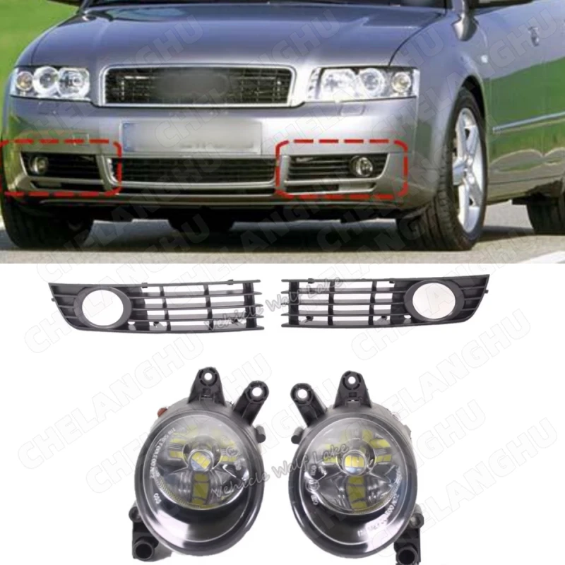 

LED Car Light For Audi A4 B6 Avant Quattro 2001 2002 2003 2004 2005 Car-Styling Front Led Fog Light Fog Lamp Or Grille Cover