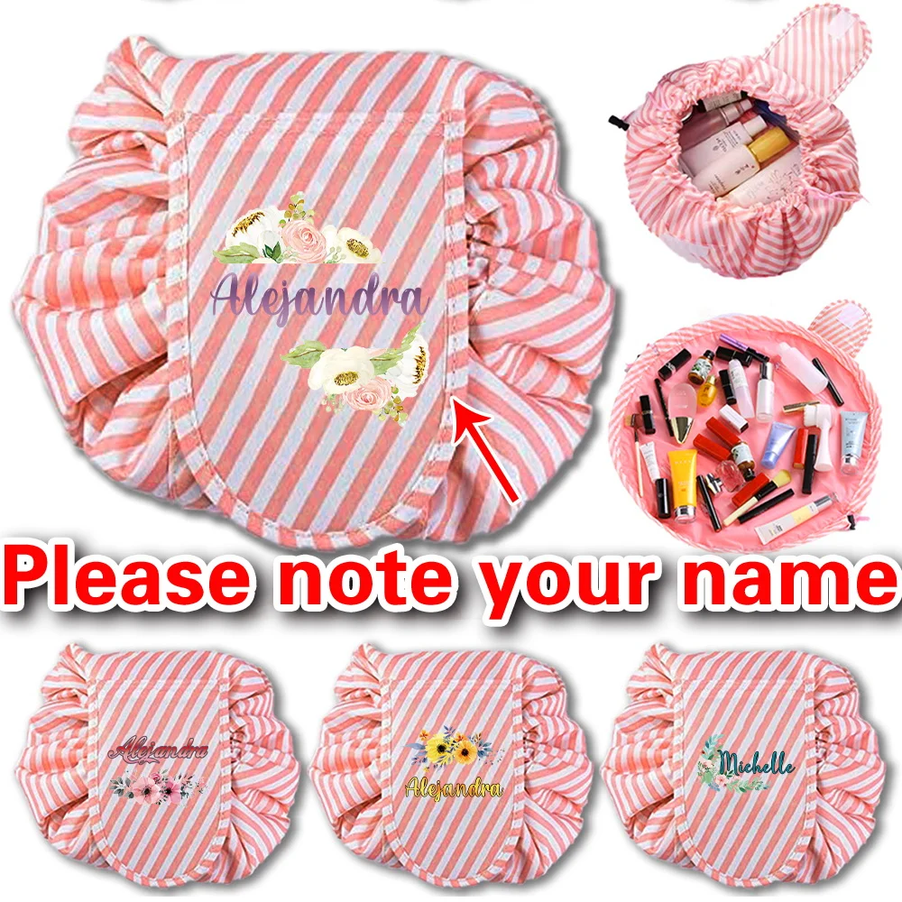 

Ленивая сумка для хранения на шнурке с принтом, сумка для хранения косметики, портативная дорожная косметичка, круглый пылезащитный чехол