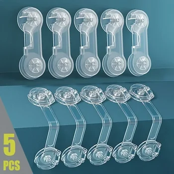 Verrou de sécurité anti-pincement pour bébé, 5 pièces, protection pour enfants, pour armoire, réfrigérateur