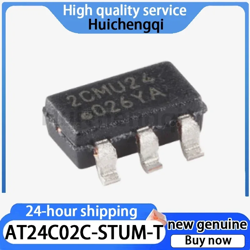 5PCS AT24C02C-STUM-T SOT-23-5 2Kb I2C Compatible Dual Line Serial EEPROM Chip