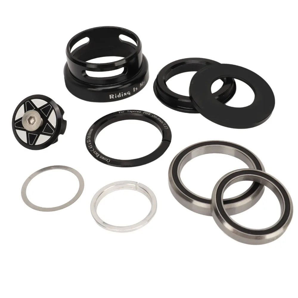 

Aluminum Alloy Bike Bearing Headset Bicycle Headset for 49.7mm Straight Steerer Frame with 1.5 inch Tapered Steerer Front Fork