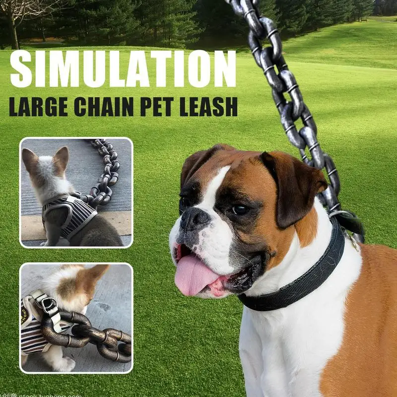 Dog Leashes 2M Simulation Plastic Large Dog Rope Puppy Chain Funny Puppy House Lines Pet Dog Leashes Shock-Absorbing Dog