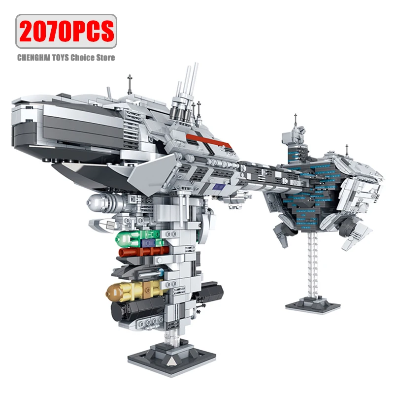 MOC-57273 Nebula Medical Corvette Frigate Building Blocks Movie Series Warship Kit Model Bricks Kid Toys Childrens Birthday Gift