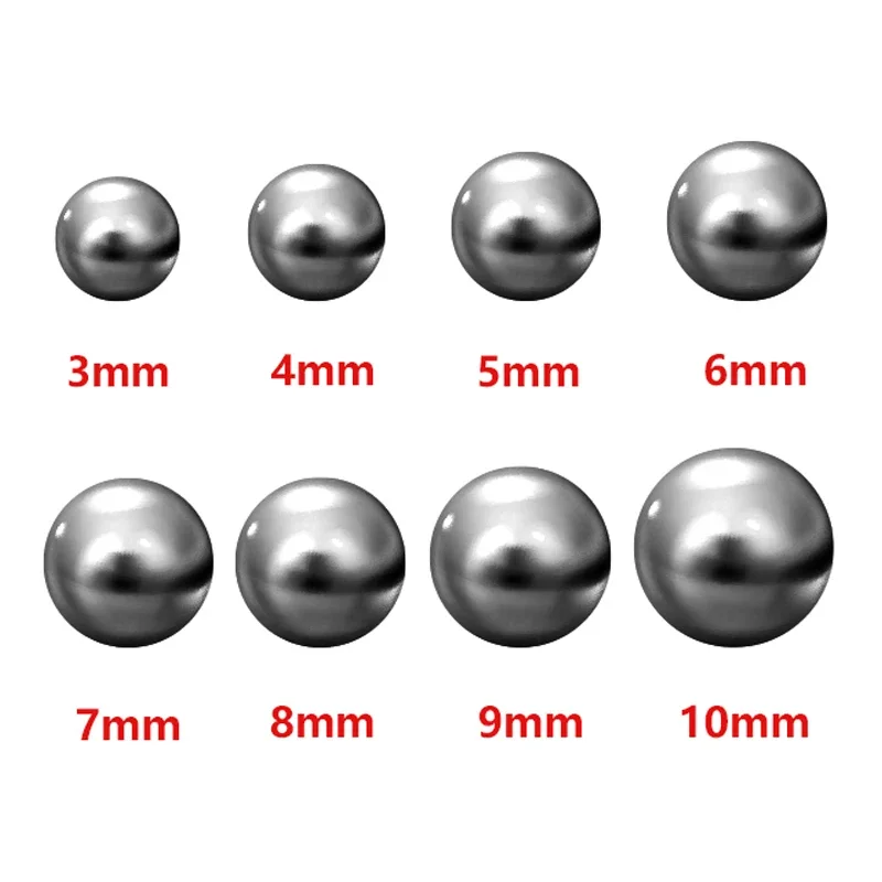 Tirachinas de bola de Metal de precisión, 3mm, 4mm, 5mm, 6mm, 7mm, 8mm, 9mm, 10mm, bolas de hierro, accesorios de tiro para Catapulta de caza al aire libre