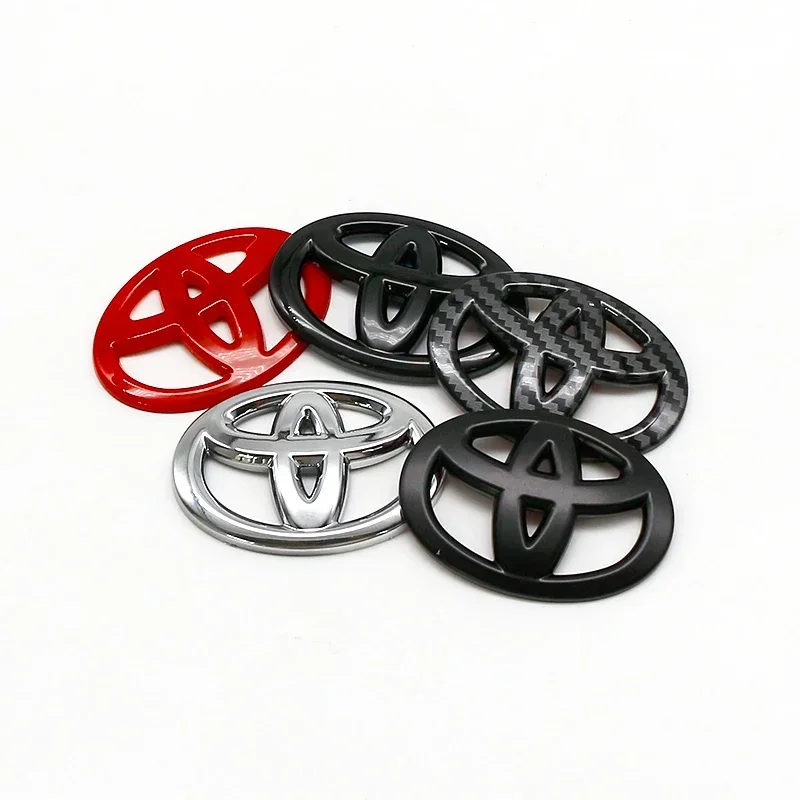 ثلاثية الأبعاد ABS الكربون شعار تويوتا شعار عجلة توجيه سيارة ملصق لتويوتا هايلكس بريوس أفينسيس أوريس فيرسو كورولا كامري اكسسوارات